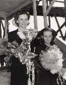 Mrs Dyess and Connor Dyess at Ships Christening